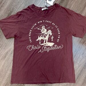Daydreamer “Chris Stapleton” burgundy t-shirt